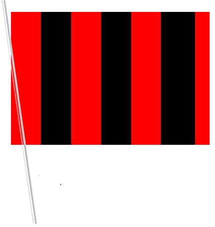 Bandiera Rossonera Rossa e nera Bandiera 90 X 150 cm con asola e asta