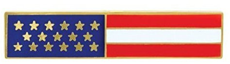 Hero's Pride Emaillierte Anstecknadel mit US-Flagge, patriotisches Symbol der Ehre und des Stolzes für Uniformen, normale Clutch-Rückseite, 3,5 x 0,9 cm, Gold