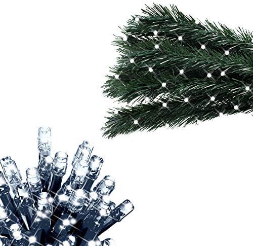 The Christmas Workshop 77580 600 LED Bright White Chaser Christmas Lights / Indoor or Outdoor Fairy Lights / 41.9 Metres / 8 Light Modes / Great For Christmas, Weddings & Gardens