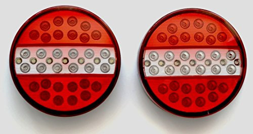2x 12V Universal LED Hamburger Stop Rücklicht Truck Trailer Chassis Caravan, Kippmulde