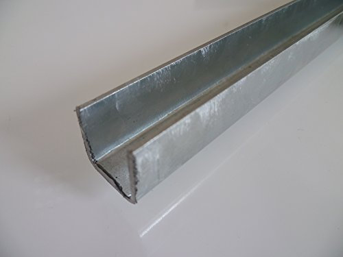 B&T Metall Profilé en U en acier galvanisé 20 x 20 x 1,5 mm isocèle - Longueur de 1 500 mm +/- 5 mm S235 (1.0038 ST37) - Profilé de bordure galvanisé