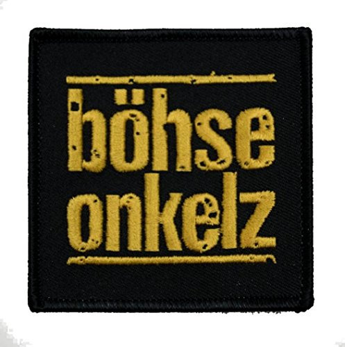 Böhse Onkelz - Logo Quadrat Aufnäher/Patch (gelb/schwarz)