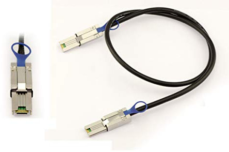 Kalea-INFORMATIQUE Cable MiniSAS SAS, SFF-8088 a SFF-8088. Longitud 1M, SFF8088 MiniSAS Externo de 26 Patillas