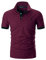 STTLZMC Polo Uomo Manica Corta Basic Tennis T-Shirt Casual Gentiluomo Poloshirt Cotone,Rosso,XL