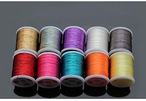 Tigofly Lametta-Faden, 20, klein, 40 Meter, zum Fliegenbinden, Lametta-Schnur, Material (10 Farben Option 1)