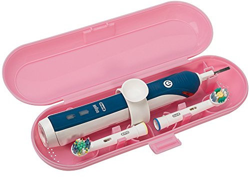 Nincha Reiseetui für Oral-B elektrische Zahnbürste – Robustes Kunststoff-Aufbewahrungsetui - Rosa– Kompatibel mit Oral-B Zahnbürste