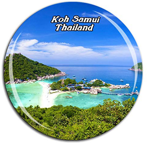 Weekino Ko Tao KOH Samui Thailand Kühlschrankmagnet 3D Kristallglas Tourist City Travel Souvenir Collection Geschenk Stark Kühlschrank Aufkleber