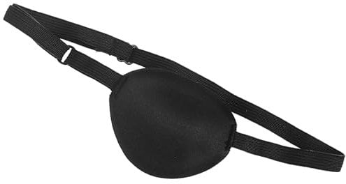 Elastische Seide Augenklappe Augenmaske Augen Flecken für Erwachsene Kinder Amblyopie Lazy Eye (schwarz)