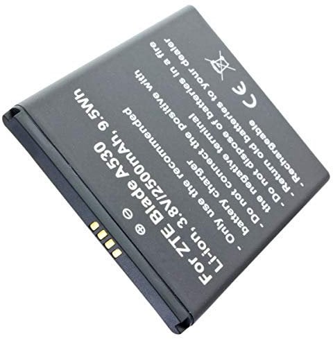 Batteria da 2500 mAh compatibile con ZTE Blade A530 Li-Ion, 3,8 V 9,5 Wh, Li3826T43P4h705949