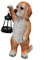 Solar Powered Garden Dog Ornament Lantern Outdoor Light Up LED Home Decorative Décor Figurine Accessories for Pathway Lawn Yard patio Grass Balcony