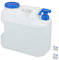 Relaxdays Bidón de Agua con Grifo, Tapa de Rosca, Garrafa XL, Camping, 18L, Sin BPA, 1 Ud., Blanco