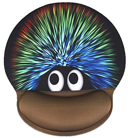 AOKSUNOVA Ergonomische Mauspad Memory Schaum Handgelenk rutschfest Mauspad mit Handauflage für Computer und Laptop Mousepad Igel