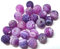 Lot de perles en agate mate de 4 mm - En pierre naturelle - En agate givrée - Pierre semi-précieuse - Pierres précieuses avec trou pour enfiler - Bijoux en perles - Violet