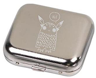 Geschenke-Macher Taschenaschenbecher graviert mit süßen Tiermotiven (Monster - sagt Hi)