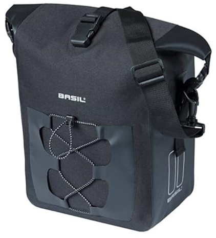 Basil Navigator Waterproof M - Einzeltasche Schwarz - 12 Liter - 100% Wasserdicht (IPX3)