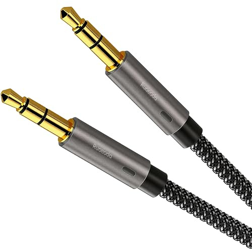 Ruaeoda Aux Cord 3 ft,Sweat-Resistant 3.5mm Audio Cable Male to Male Stereo Hi-Fi Sound Nylon Braided aux to aux TRS 1/8 Cable for Headphones Car Home Stereos Speakers