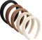 Xzeemo 5 Stück Haarband Bands für Frauen Mädchen, Schwamm Dickes Stirnband, Retro Style Haarband, Haarreifen Damen, Gepolsterte Stirnbänder für Frauen, Breit Haarreif, Make-up-Stirnband