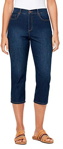 Gloria Vanderbilt Womens Amanda Capri Jeans, Madison - Rivets, 14 US