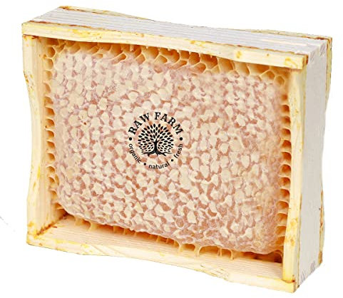 350 g Organic Raw Wildflowers Honeycomb in Wood Frame, Directly from the bee hive (350)