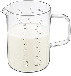 Weis Messbecher aus Borosilikatglas in der Farbe Transparent 1000ml, Maße: 10,5cm x 17cm x 32,5cm, 18527