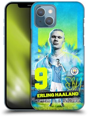 Head Case Designs Offizielle Manchester City Man City FC Erling Haaland 2023/24 Erstes Team Harte Rueckseiten Handyhülle Hülle Huelle kompatibel mit Apple iPhone 13