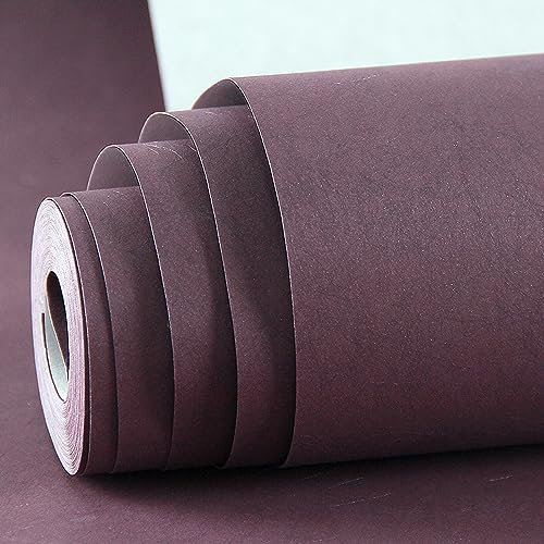 BPILOT Tapete Vliestapete Mit Langfaserstruktur Verdickter Wohnzimmerhintergrund Bedeckt Mit Nicht Selbstklebender Tapete In Lila