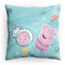 PICANOVA Kissen Peppa Pig mit Name - Weiches Plüsch Dekokissen mit Füllung - Personalisiertes Peppa Pig Kopfkissen für Kinder - Individuell Geschenk für Kinder - George Astronauten - 40x40cm