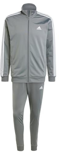 adidas Herren Basic 3-Stripes Tricot Track Suit, Grey Four, XL