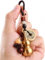 Porte-clés, porte-clés, porte-clés pièces de monnaie Feng Shui avec calebasse en laiton Wu Lou porte-clés for la bonne chance, pendentif gourde chinoise avec ornement de perles Bodhi (couleur : or, ta