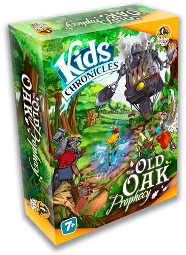 Lucky Duck Games | Kids Chronicles: The Old Oak Prophecy | Gioco da tavolo per bambini | Età 7+ | 1-4 giocatori | Tempo di gioco: 30-45 minuti, LKYCCKR02EN