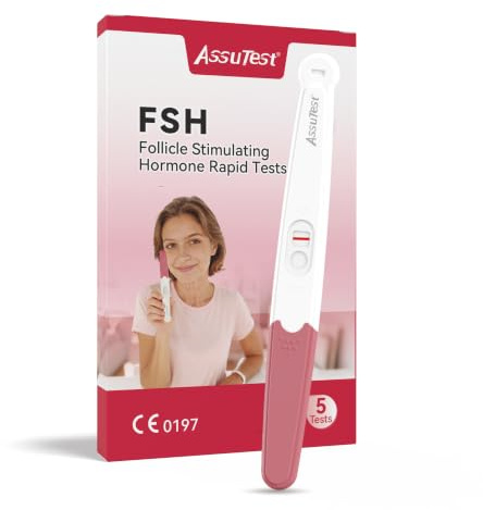 AssuTest Menopause Test Kit - 99.6% Accurate FSH Level Detection at Home Easily Self Testing Fast Result in 5 mins - 5 Pack