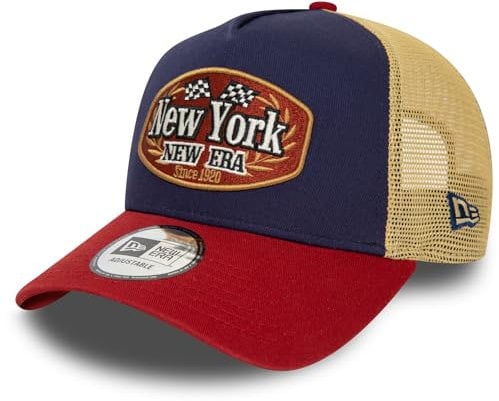 New Era E-Frame Trucker Cap - Motorsport Racing Navy
