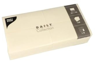 150 Servietten DAILY Collection 1/8-Falz 32 cm x 32 cm champagner