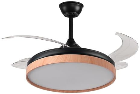 BEL AIR HOME - Ventilador de Techo Cosmos - Motor DC Silencioso - Aspas Desplegables - Luz LED 36W Ajustable 3000K-6500K - Control Remoto - Modo Invierno, Negro, Metal