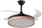 BEL AIR HOME - Ventilador de Techo Cosmos - Motor DC Silencioso - Aspas Desplegables - Luz LED 36W Ajustable 3000K-6500K - Control Remoto - Modo Invierno, Negro, Metal