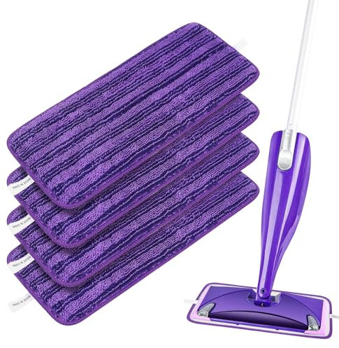 4 Remplacement Lingettes Reutilisable Lavables pour Balais Swiffer WetJet Spray en microfibre