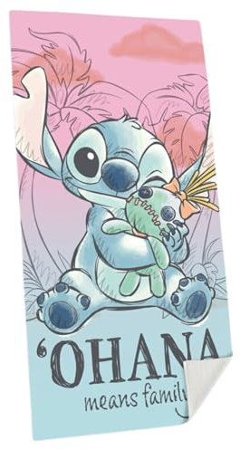 Badetuch (70x140cm, Baumwolle), Disney Stitch