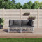 SECOLI Lounge möbel Outdoor Aluminium Gartenmöbel Set Alu gartenlounge Outdoor Gartensofa Alu Balkon Lounge Balkon möbel Set loungesofa Outdoor Stahl-Weiß-2-tlg