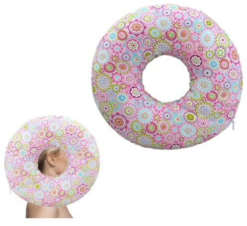Wenrou Donut Ohrenkissen, Seitenschläfer Piercing Kissen, Piercing Kissen Für Seitenschläfer, Piercing Kissen Mit Loch, Ohrpiercing-Kissen, Geeignet Für Zu Hause, Im Büro Und Auf Reisen