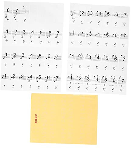 ULDIGI Klaviertasten-aufkleber Für Anfänger Praktischer Klavieraufkleber Mit Aufbewahrungstasche Einfach Anzuwenden Lagern