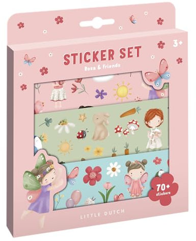 Little Dutch 125636 Aufkleber-/ Stickerset - Rosa & Friends