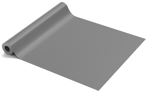 Bäcker & Lecker Schubladenmatte Antirutschmatte küche 44x300 cm Kühlschrank matten schubladen Einlagen Zuschneidbar Schubladen Matte für Küchenladen Kühlschran Regale grau