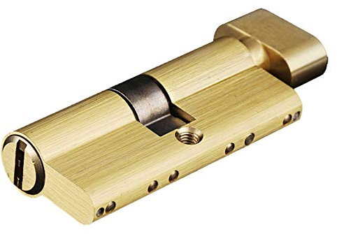 SchließZylinder Türzylinder 120mm for 70 mm Dicke Türschloss Zylinder Innenraum Schlafzimmer lebende Sperrgriff 3 Stück Messingschlüssel 773 (Color : Brown)