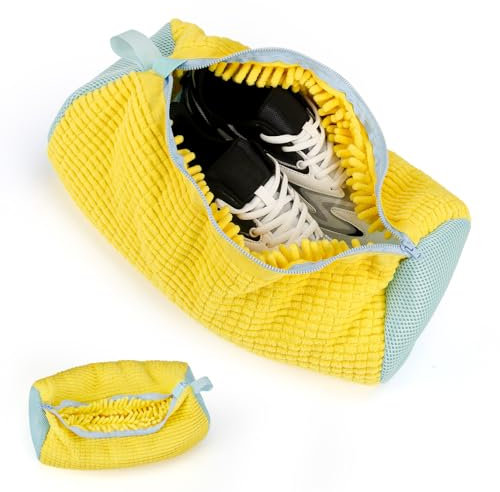 Humtudeit Bolsa de lavandería para zapatos, bolsa de lavado de zapatos para lavadora, 39 x 19 cm, bolsa de zapatos para lavadora, lavado antideformación, red de lavandería para zapatos engrosados