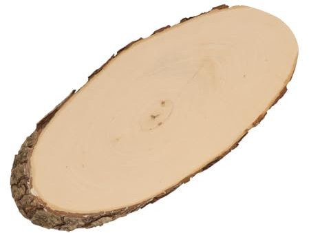 HOFMEISTER® Rindenbrett, unbehandelte Holzscheibe (Oval, ca. 37,5 cm)
