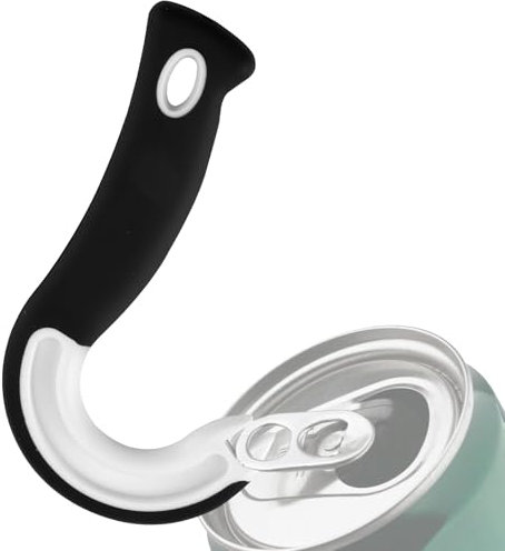 2 Stück Zugring Dosenöffner, J Förmig Ring Pull Glasöffner Tragbarer, Tragbarer Zugring Dosenöffner mit Verschlussringen, Leicht zu öffnen, Dosenöffner für Kinder Senioren Und Menschen