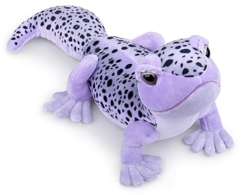 lilizzhoumax Leopard Lila Gecko Kuscheltier 40cm Plüsch Gecko Stofftier Plüschtier Eidechse Kawaii Spielzeug Kissen Dekoration Weihnachten Geburtstagsgeschenk für Kinder Mädchen Jungen