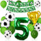 Cadimus Fußball Luftballon 5. Geburtstag, Fussball Deko Geburtstag Kinder 5 Jahre, Geburtstagsdeko Jungen 5 Jahre, Grün Folienballon für Fussball Party Kindergeburtstag
