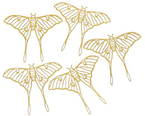 Sosoport 5 Pezzi Ciondoli a Forma Di Lepidottero in Rame Per Campanelli Eolici Accessori Di Ricambio Per Campanelli Eolici Ciondoli Artigianali Sospesi Per Ciondolo Sostitutivo
