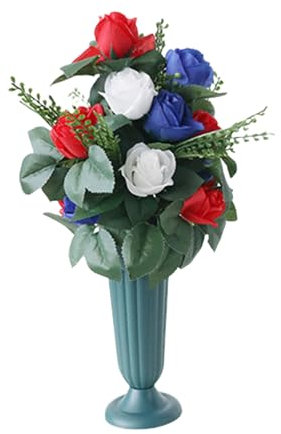 LXJLXD Ramos de flores artificiales para decoración de tumbas (ramo funerario)